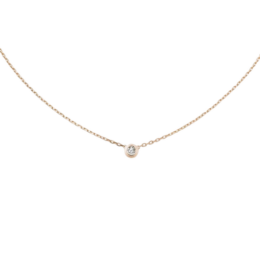 Diamond Dewdrop Solitaire Necklace